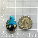 Large Ocean Blue Teardrop Ithaca Peak Turquoise, Set of 4 Dimensions