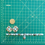 Small Sky Blue Mixed Golden Hills Turquoise, Set of 26 Dimensions