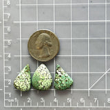 Large Mint Green Teardrop Treasure Mountain Turquoise, Set of 3 Dimensions