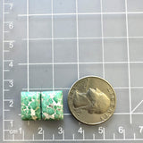 Small Sea Green Bar Namtso Lake Turquoise, Set of 2 Dimensions