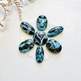 Small Ocean Blue Mixed Yungai Turquoise, Set of 7 Background