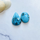 Large Sky Blue Mixed Ithaca Peak Turquoise, Set of 2 Background
