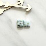 Small Faint Blue Square Sand Hill Turquoise, Set of 2 Background