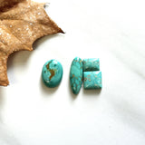 Small Sky Blue Mixed Kingman Turquoise, Set of 4 Background