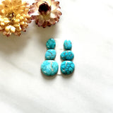 Small Sky Blue Freeform Lone Mountain Turquoise, Set of 6 Background