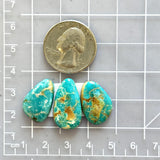Medium Sky Blue Mixed Royston Turquoise, Set of 3 Dimensions