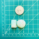 Large Faint Green Mixed Broken Arrow Variscite, Set of 2 Dimensions