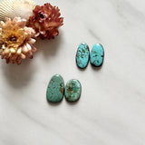 Medium Mixed Freeform Mixed Turquoise, Set of 4 Background