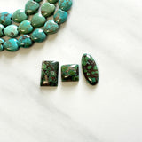 Medium Sea Green Mixed Bamboo Mountain Turquoise, Set of 3 Background