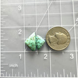 Small Sky Blue Triangle Namtso Lake Turquoise, Set of 2 Dimensions