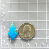 Large Sky Blue Shield Ithaca Peak Turquoise Dimensions