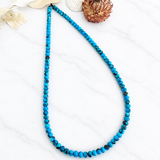 Stabilized Egyptian Turquoise Abacus Bead Necklace 16 Inches