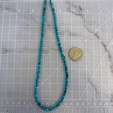 Stabilized Spider Web Egyptian Turquoise Abacus Bead Necklace 16 Inches