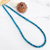 Stabilized Egyptian Turquoise Abacus Bead Necklace 16 Inches
