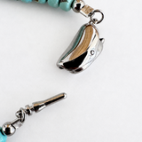 Stabilized Prince Egyptian Turquoise Heishi Beads Necklace 16 Inches