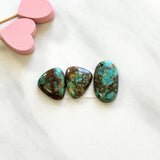 Medium Sky Blue Mixed Number 8 Turquoise, Set of 3 Background