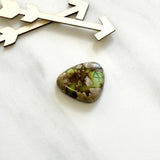 Large Earth Brown Freeform Royston Turquoise Background