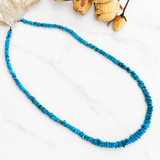 Stabilized Egyptian Turquoise Chip Bead Necklace 16.5 Inches