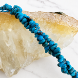 Stabilized Egyptian Turquoise Chip Bead Necklace 16 Inches