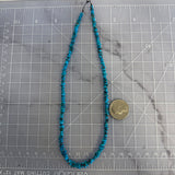 Stabilized Egyptian Turquoise Chip Bead Necklace 16 Inches