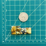 Medium Mixed Bar Mixed Turquoise, Set of 4 Dimensions