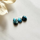 Small Sky Blue Freeform Blue Moon Turquoise, Set of 3 Background