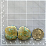 Large Sky Blue Freeform Royston Turquoise, Set of 2 Dimensions