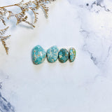 Medium Ocean Blue Freeform Carico Lake Turquoise, Set of 4 Background