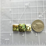 Small Sea Green Mixed Treasure Mountain Turquoise, Set of 3 Dimensions