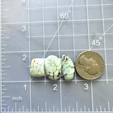 Medium Faint Green Mixed Crescent Lake Variscite, Set of 3 Dimensions