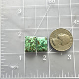 Medium Bamboo Green Bar Bamboo Mountain Turquoise, Set of 2 Dimensions