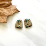 Large Sky Blue Freeform Royston Turquoise, Set of 2 Background