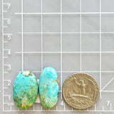 Large Sky Blue Oval Number 8 Turquoise, Set of 2 Dimensions