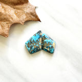 Large Sky Blue Shield Ithaca Peak Turquoise, Set of 2 Background