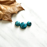 Small Ocean Blue Round Yungai Turquoise, Set of 3 Background