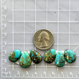 Small Sky Blue Mixed Number 8 Turquoise, Set of 6 Dimensions