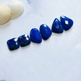 Small Deep Blue Mixed Lapis Lazuli, Set of 6 Background