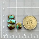 Small Sky Blue Mixed Royston Turquoise, Set of 4 Dimensions