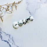 Small White Oval White Buffalo Dolomite, Set of 5 Background