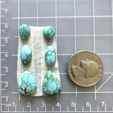 Small Sky Blue Mixed Namtso Lake Turquoise, Set of 6 Dimensions