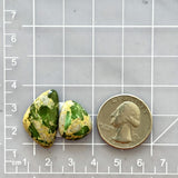 Medium Mint Green Freeform Royston Turquoise, Set of 2 Dimensions