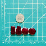 Medium Red Mixed Rosarita, Set of 4 Dimensions