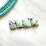Small Faint Green Bar Treasure Mountain Turquoise, Set of 4 Background