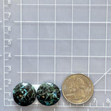 Large Ocean Blue Round Yungai Turquoise, Set of 2 Dimensions