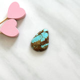 Large Sky Blue Teardrop Number 8 Turquoise Background