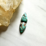 Small Sky Blue Teardrop Number 8 Turquoise, Set of 2 Background
