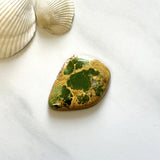 Large Deep Green Freeform Royston Turquoise Background