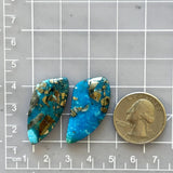 Large Ocean Blue Freeform Ithaca Peak Turquoise, Set of 2 Dimensions
