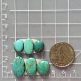 Medium Sky Blue Mixed Kingman Turquoise, Set of 6 Dimensions