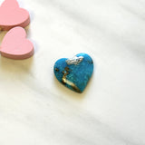 Large Sky Blue Heart Ithaca Peak Turquoise Background